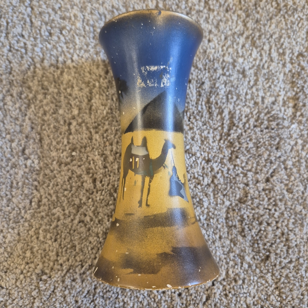 Vintage Antique Brentleigh Ware Camel Desert Scene Vase